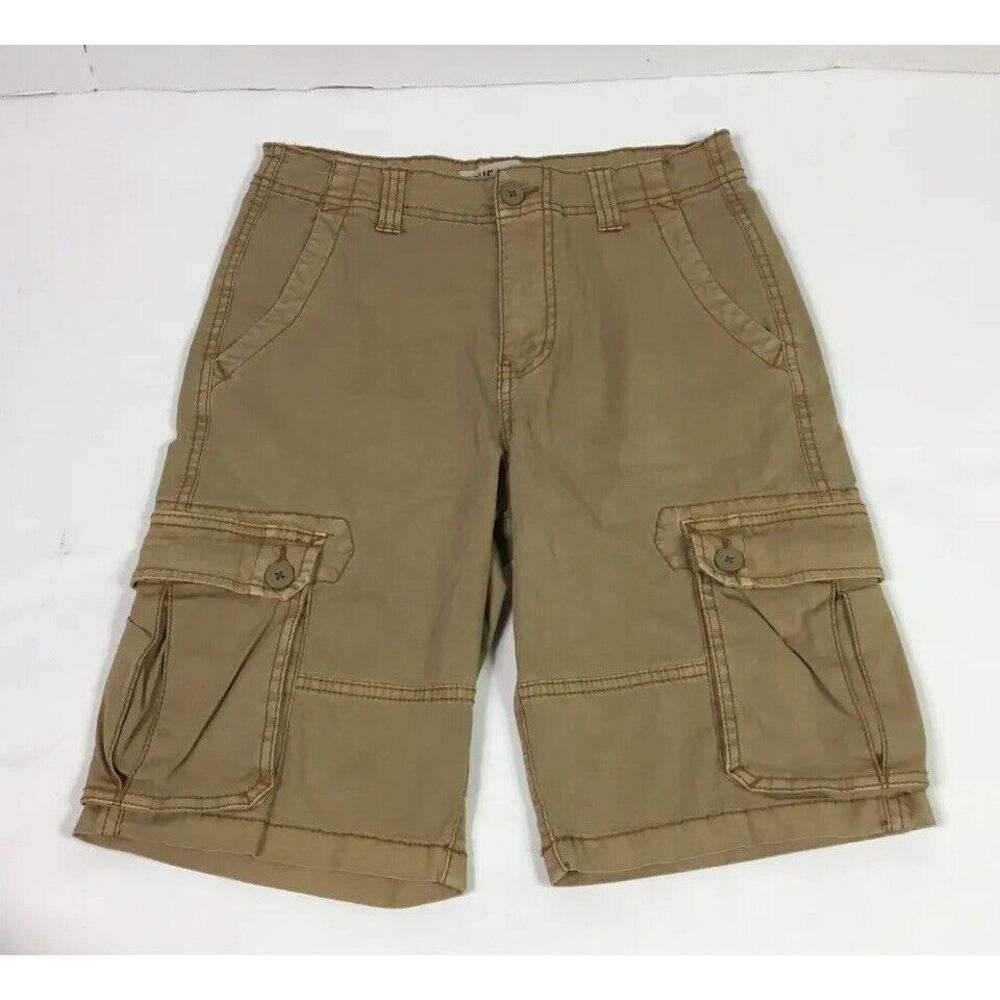 True Craft Junior Cargo Shorts Size 14 Khaki Tan Hiking Waist 26 Inseam 9‎